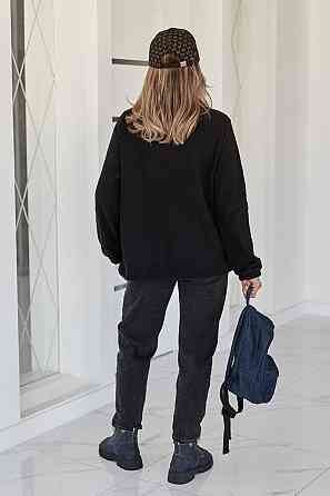 Флісова жіноча кофта на блискавці Jacket" | Норма та батал Чорний, 50-52 Київ