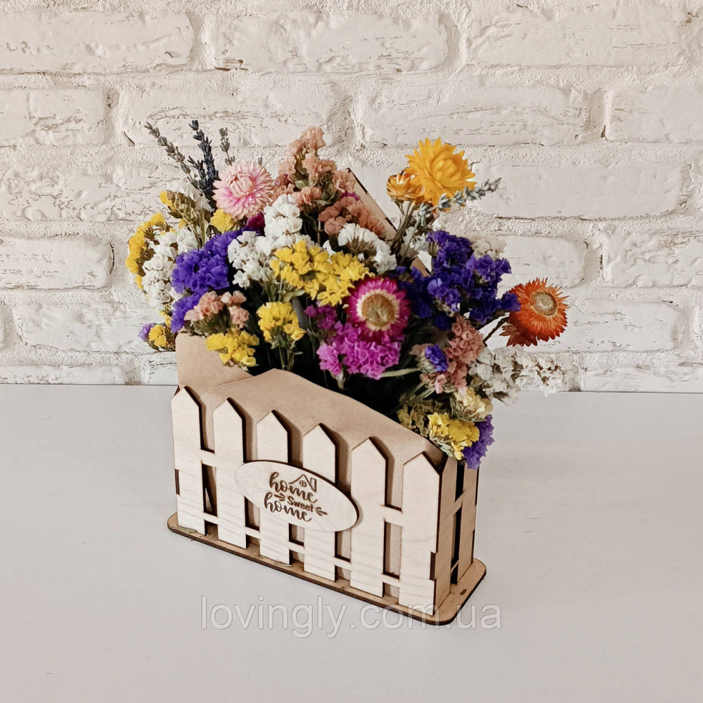 Композиція із сухоцвітів в кашпо  "Милий Дім"  36/20см Ірпінь - фото 3
