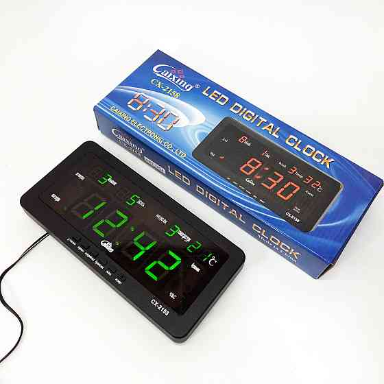 Электронные часы VST Caixing CX-2158, Умные настольные часы светодиодные настольные хорошие QG-75 Львов