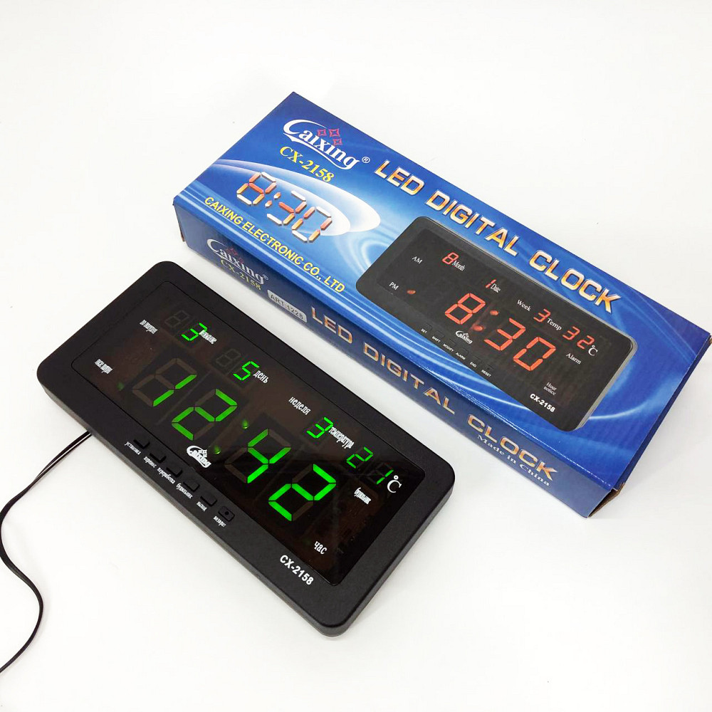 Электронные часы VST Caixing CX-2158, Умные настольные часы светодиодные настольные хорошие QG-75 Львов - изображение 4