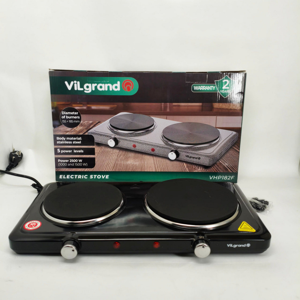 Плита кухонная переносная VILGRAND VHP182F 2500Вт, Мощная настольная электроплита VM-71 Львов - изображение 10