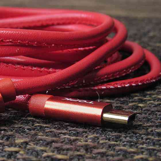 Type-C кабель Topk під кожу 1.8м Red Киев