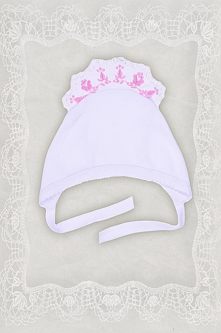 Хрестильний білий комплект для дівчинки 86 топ Крохатушка одяг Київ - фото 2