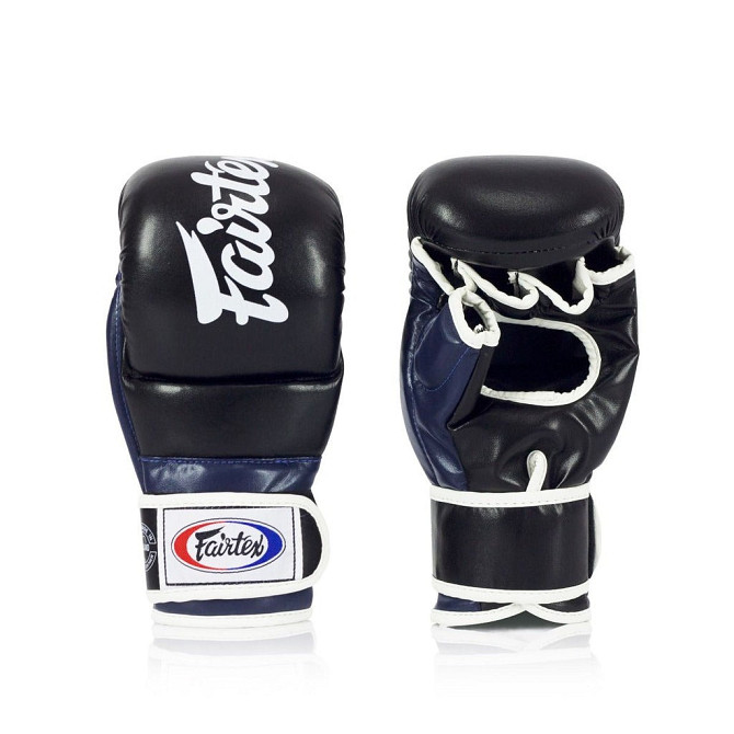 Рукавиці греплінгові для ММА Fairtex FGV18 Black/Blue L Кам'янське - фото 5