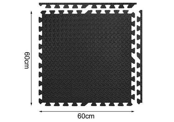 Татамі мат EasyFit SwallowTail 4 шт (60х60х1 см) пазл хвіст ластівки з бортиком Коломия