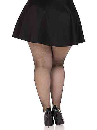 Колготки Leg Avenue Spandex micro net tights, 1X/2X, чорні, у дрібну сітку, середня посадка Sex Aura Київ