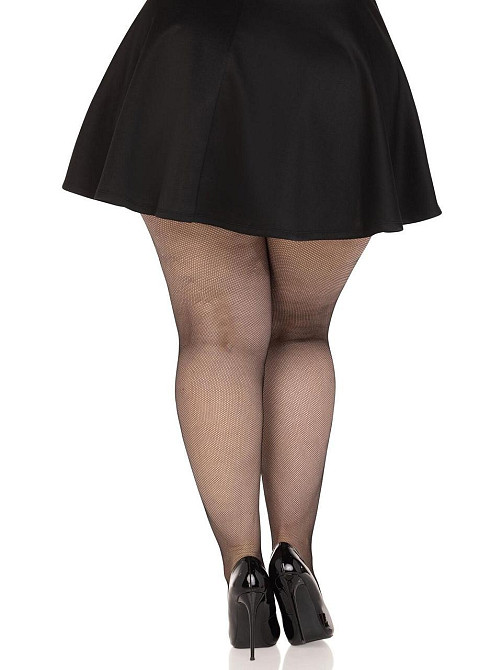 Колготки Leg Avenue Spandex micro net tights, 1X/2X, чорні, у дрібну сітку, середня посадка Sex Aura Київ - фото 4