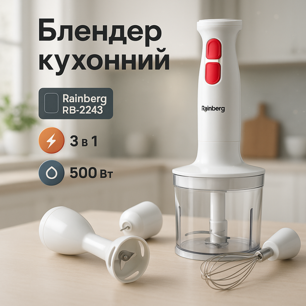 Блендер з тихим режимом, Блендер зі склянкою в комплекті з великою чашею AI-73 Львів - фото 11