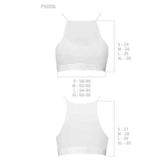 Спортивний топ з прозорою вставкою Passion PS006 TOP XL, white Львів