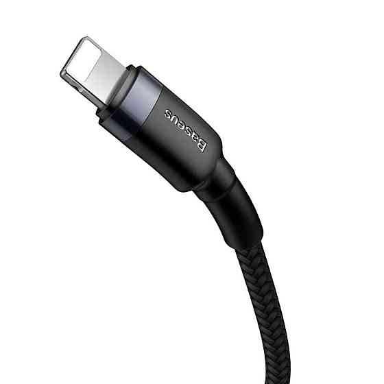 Кабель Type-C - Lightning Baseus Cafule PD 18W 1m колір сіро-чорний CATLKLF-G1 Одеса