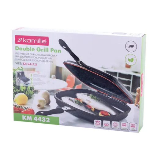 Сковорідка-гриль d32см литий алюміній а/п Black marble 4432 KAMILLE Житомир - изображение 5