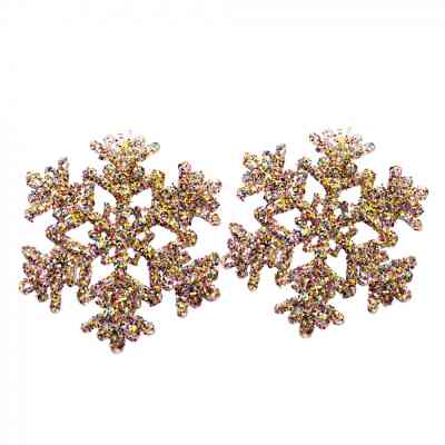 Елочная игрушка Novogod`ko Снежинки 12 см 2 шт Пластик Цветные (974874) Винница