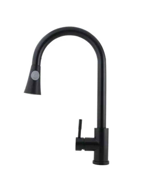 Змішувач для кухні Mixxus SUS-014-B з витяжною лійкою чорний з нержавіючої сталі Чернівці - фото 8