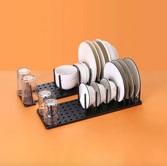 Органайзер для кришок та посуду телескопічний , Регульований Кухонний тримач для тарілок Вінниця - фото 6