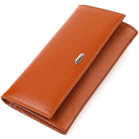 Женский удобный кошелек из натуральной кожи Коричневый (CANPELLINI) Киев