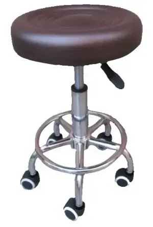 Стілець для педикюру без спинки для майстра Коричневий Київ