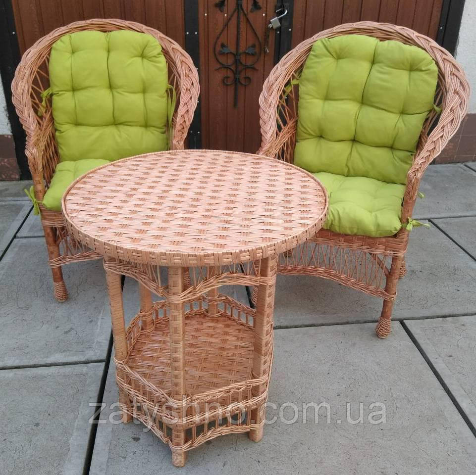 Комплект плетених меблів з накидками Київ - фото 3