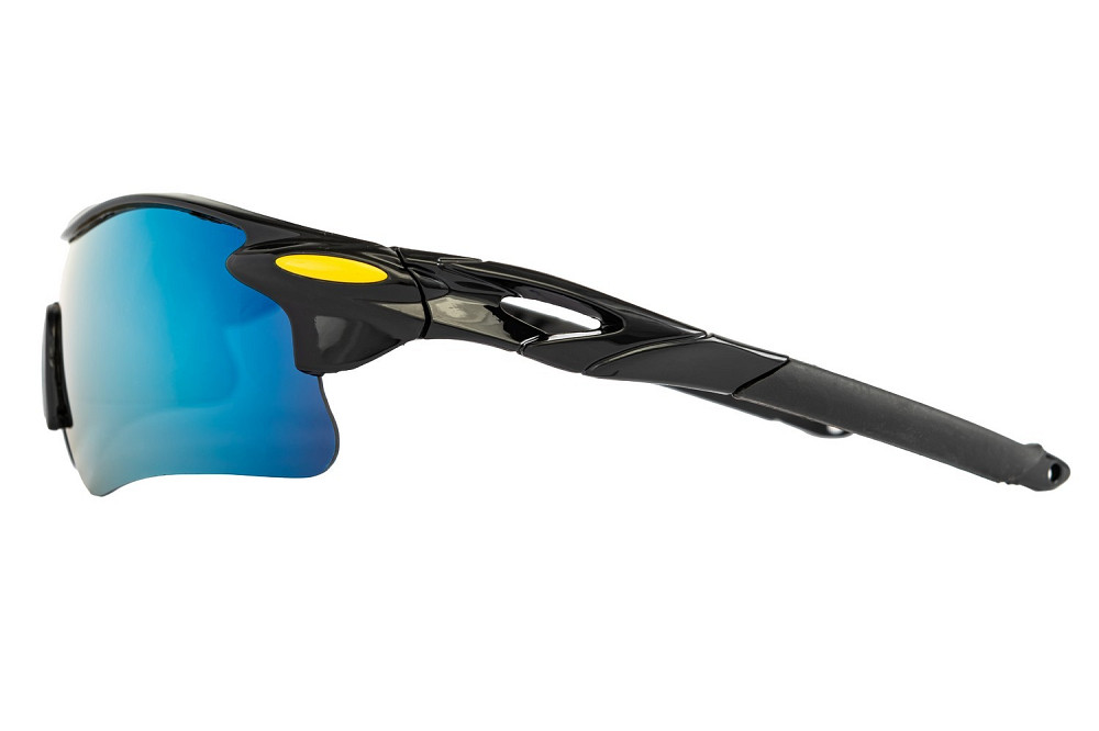 Окуляри відкриті MASTERTOOL SPORTLINE GOLD MIRROR панорамна лінза напівоправа протиковзкі дужки 82-0012 Коломия - фото 2