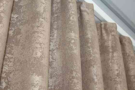 Комплект готових штор VR-Textil Жакард Sultan YL № 1290ш Бежево-пудровий 100х270 см 2 шт (31-564) Київ