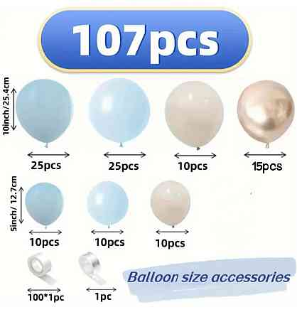 Фотозона синьо-кремова для хлопчиків Київ