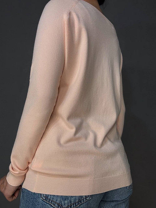 Джемпер жіночий ACCORDDREAM 9377 тонкий светр однотонний базовий, персиковий, one size Київ - фото 14