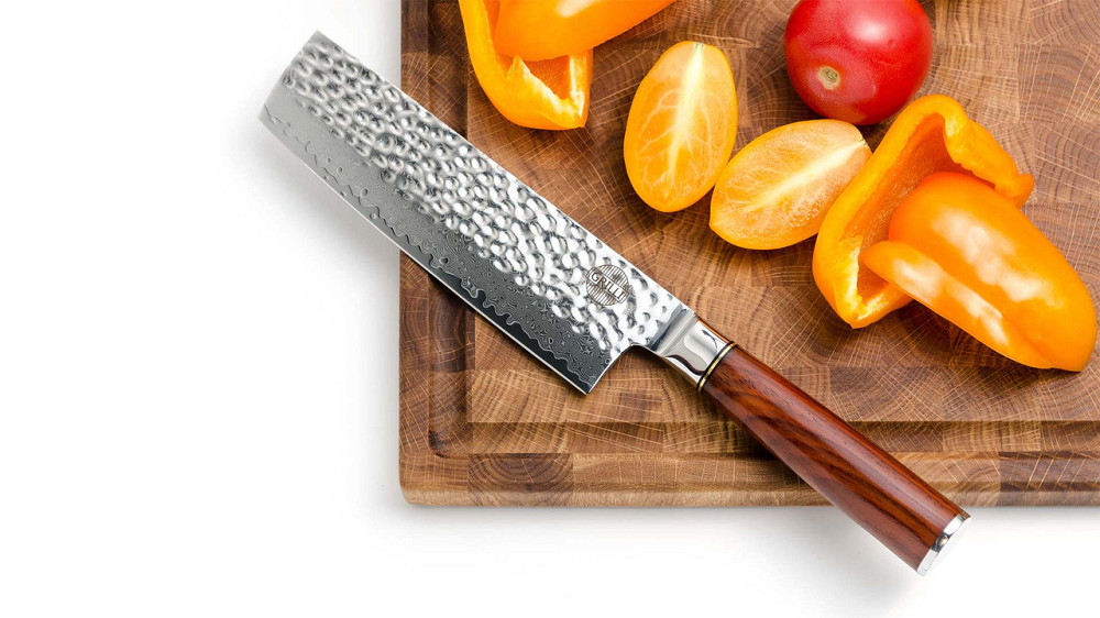 Професійний ніж із дамаської сталі Nakiri 19 см GRILLI 88872 Код: 012182 Рівне - фото 7