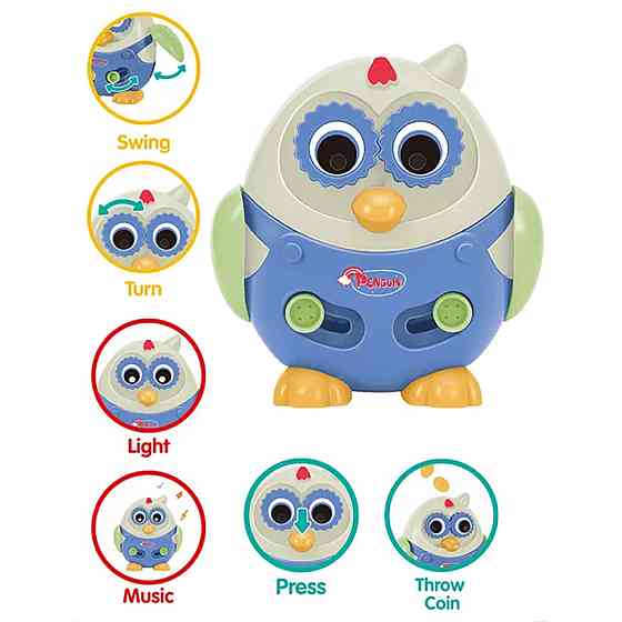 Животное музыкальное пингвин 25875E, 19*20*9,5см Винница