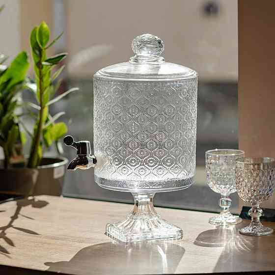 Лимонадниця Lace 4.5л з краном HP-19-287 лимонадник для напоїв диспенсер прозорий глек Коломия