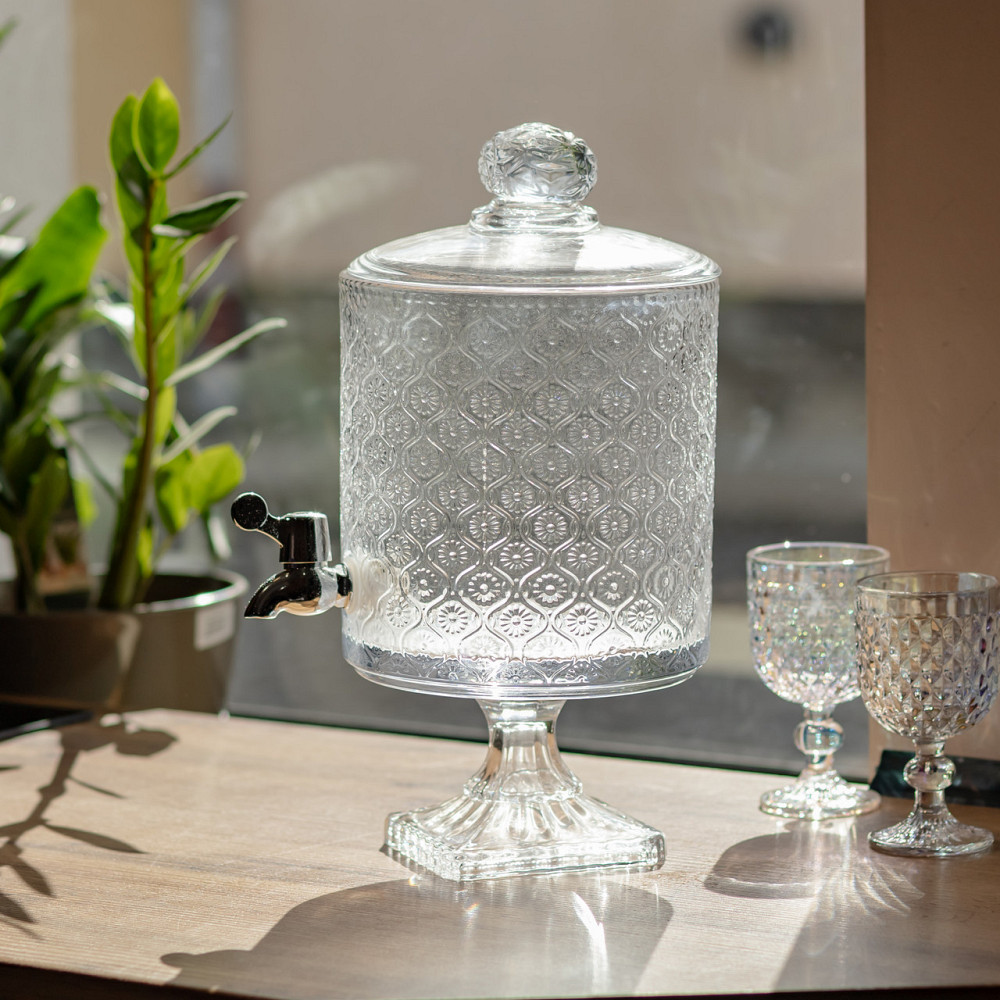 Лимонадниця Lace 4.5л з краном HP-19-287 лимонадник для напоїв диспенсер прозорий глек Коломыя - изображение 1