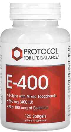 Вітамін Е з селеном Protocol for Life Balance E-400 120 капсул Київ