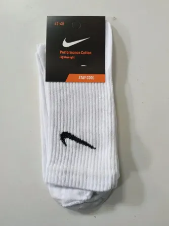 Набір якісних жіночих високих бавовняних шкарпеток 3 шт. Колір білий. Nike 3 41-45 Київ