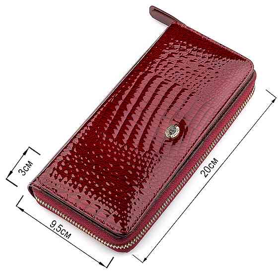Гаманець жіночий ST Leather 18434 (S7001A) на блискавці Бордовий Київ