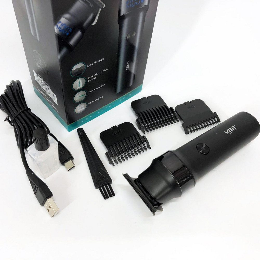 Машинка для стрижки з насадками бездротова VGR V-987, Машинка для стрижки волосся з мотором VL-23 Львів - фото 20
