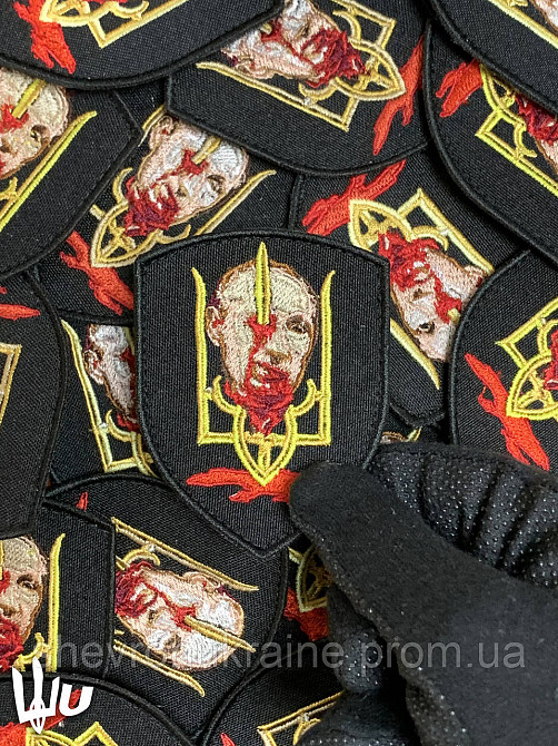 Шеврон путин на трезубце (Форма щит. На липучке) Размер 8x6.5см Киев - изображение 5