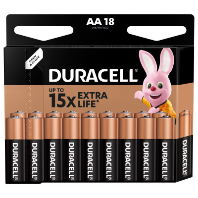Батарейка Duracell AA лужні 18 шт. в упаковці (5000394107519 / 5006192) Вінниця - фото 2