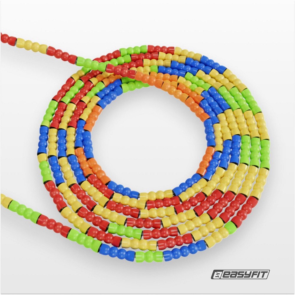 Скакалка бісерна EasyFit 2,7 м (мультиколор) Коломия - фото 2