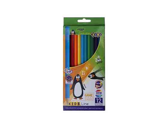 Олівці кольорові, 12 кольорів, KIDS LINE ZB.2414 ТМ ZIBI Київ
