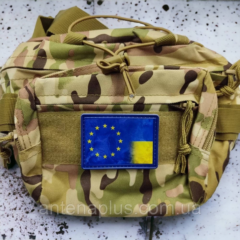 Прапор ЄС і Україна шеврон / патч Київ - фото 2