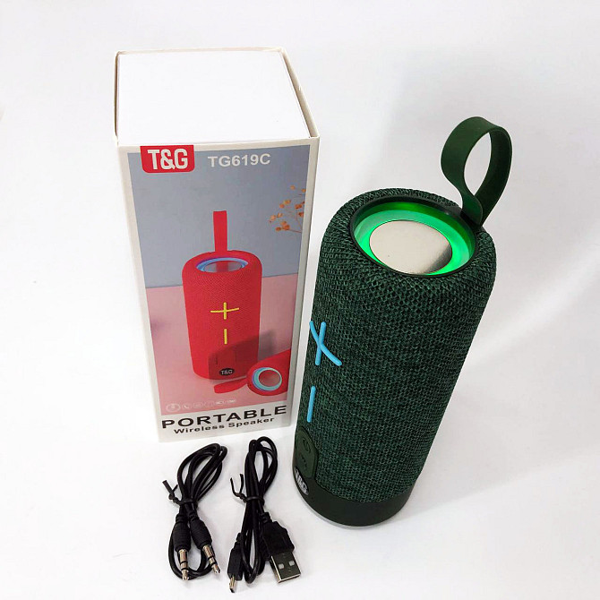 Гучна якісна блютуз колонка TG619C, Bluetooth колонка з XM-641 різнокольоровим підсвічуванням Київ - фото 10