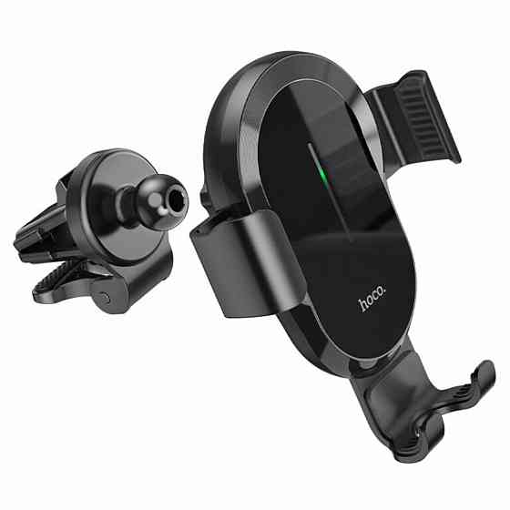 Тримач для мобiльного з БЗП HOCO CA105 Guide three-axis linkage wireless charging car holder Black Київ