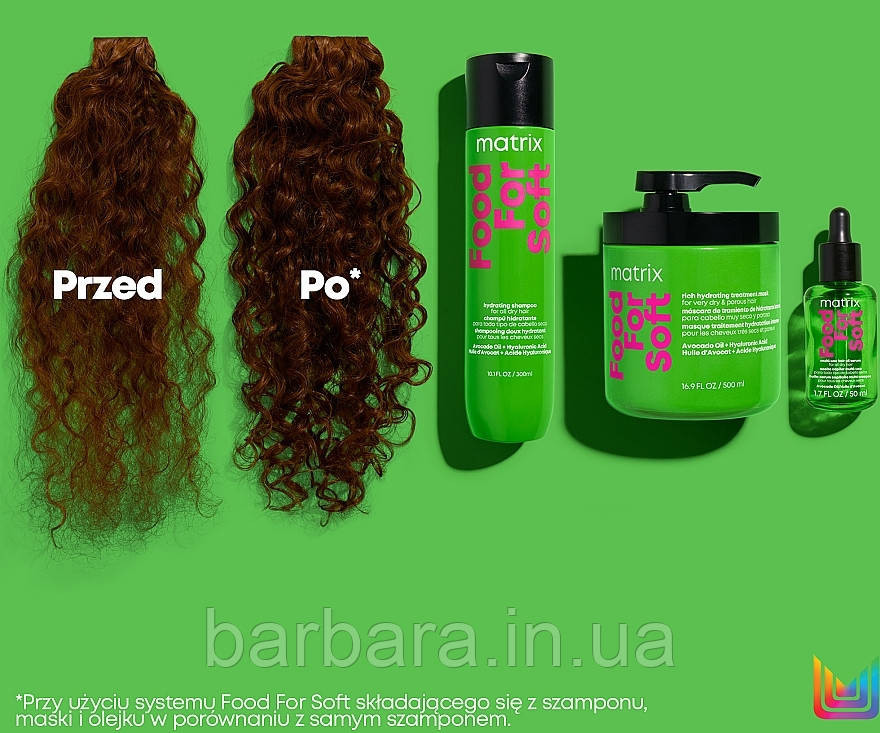 Маска MATRIX FOOD FOR SOFT з олією авокадо та гіалуроновою кислотою 500 мл Київ - фото 6