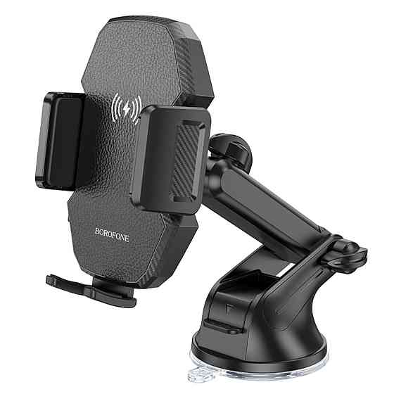 Тримач для мобiльного з БЗП BOROFONE BH214 Adelante wireless fast charging car holder(center console) Black (6941991109782) Київ