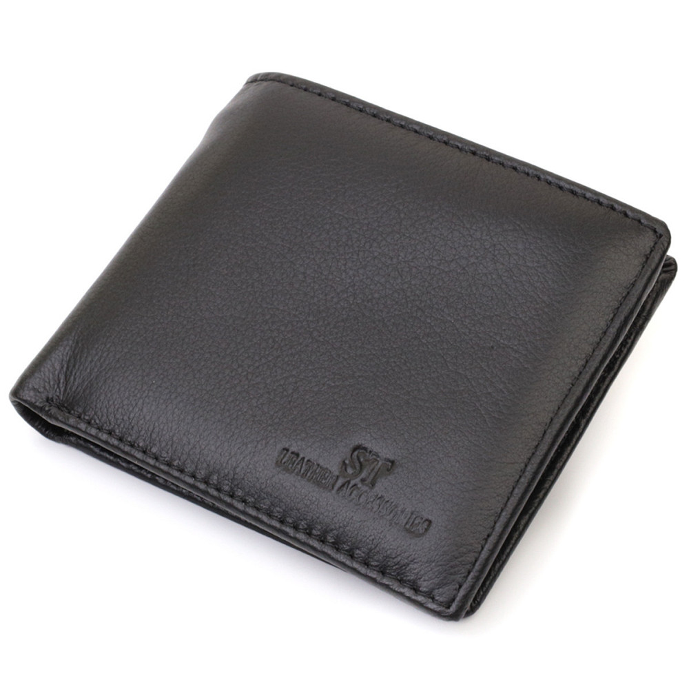Чоловіче шкіряне портмоне, чорне (ST Leather) Київ - фото 12