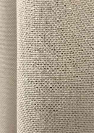 Комплект коротких штор VR-Textil Льон-блекаут Льон Мішковина № 1080ш Холодний бежевий 130х170см 2 шт (35-0356) Київ