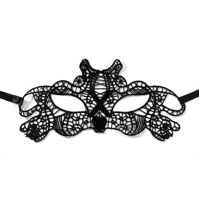 Маска маскарадная из кружева one size черный Киев - изображение 2