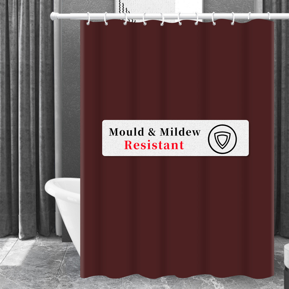 Шторка для ванны из полиэстера водонепроницаемая Bathlux 180x180 см с кольцами, занавеска для ванной комнаты Каменец-Подольский - изображение 4