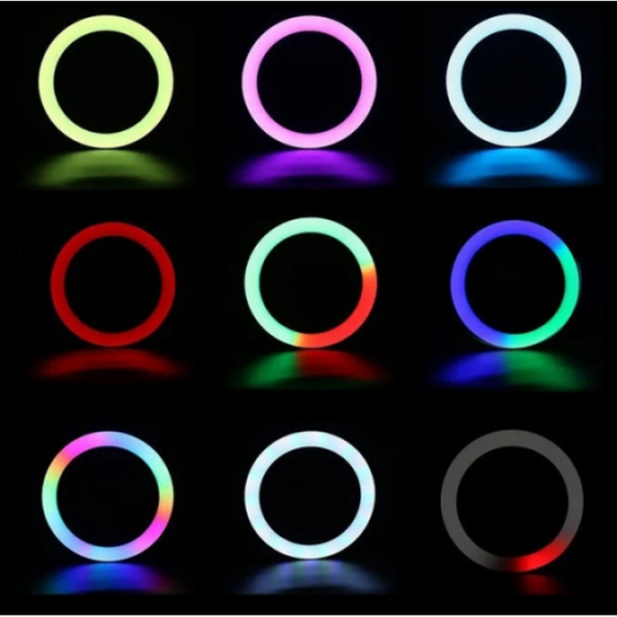 Кольцевая LED RGB лампа 33 см 3D-33 селфи кольцо Киев