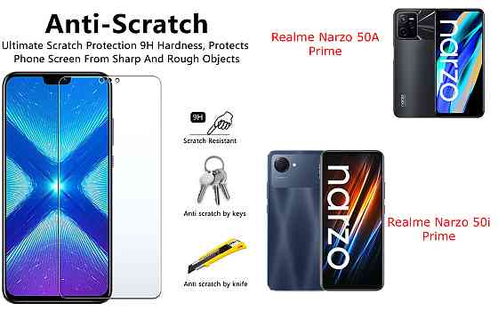 Защитное стекло NeoGlass для Realme Narzo 50A Prime, Narzo 50i Prime – ультрапрозрачное и устойчивое Киев