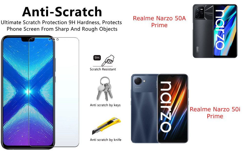 Защитное стекло NeoGlass для Realme Narzo 50A Prime, Narzo 50i Prime – ультрапрозрачное и устойчивое Киев - изображение 1