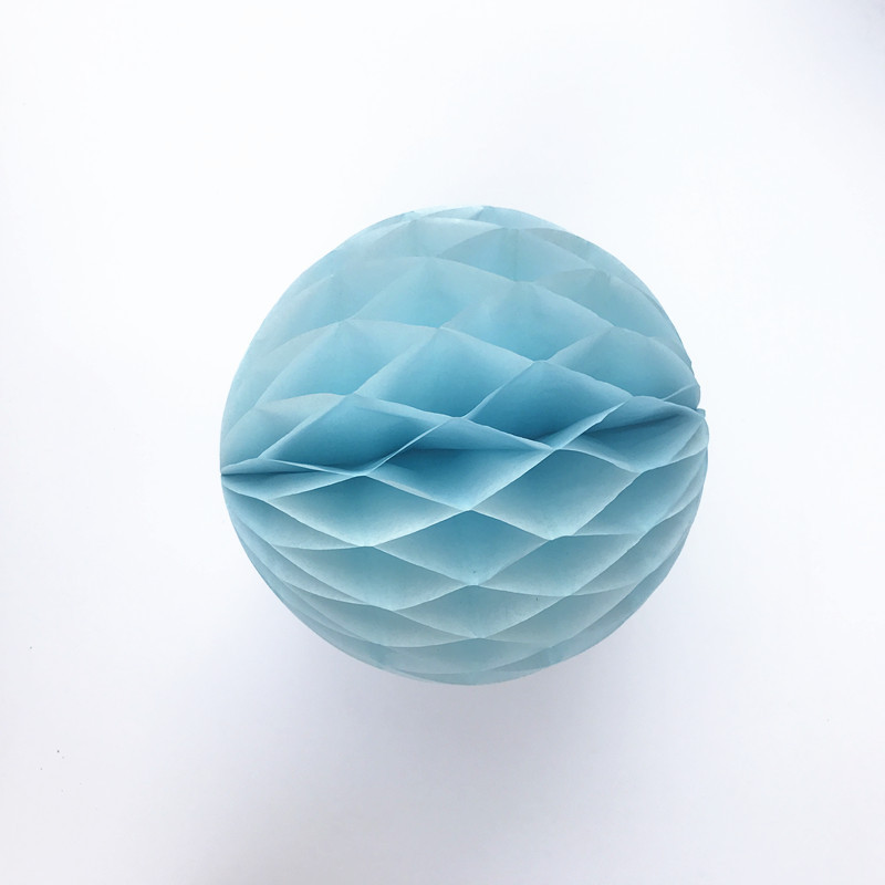 Шар из бумаги Соты для праздника 25 см голубой Киев - изображение 2